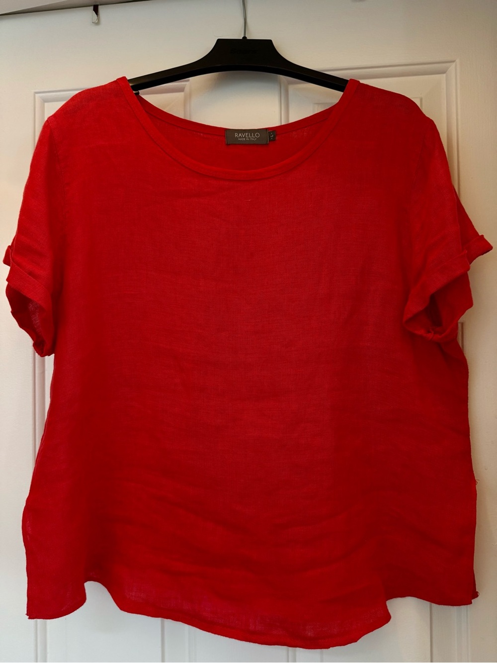 LINEN pullover top L